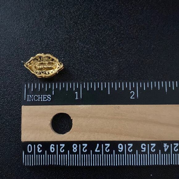 LIND 14K HGE Aurora Borealis Rhinestone Navette Post Earrings - Picture 6 of 13